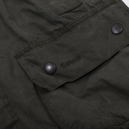 Barbour Beaufort Waxed Jacket Size 42 Chest ca. 61cm - Green
