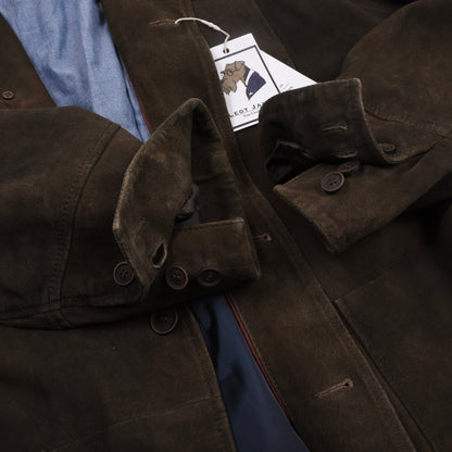Walbusch Goat Suede Jacket Size 27  - Brown