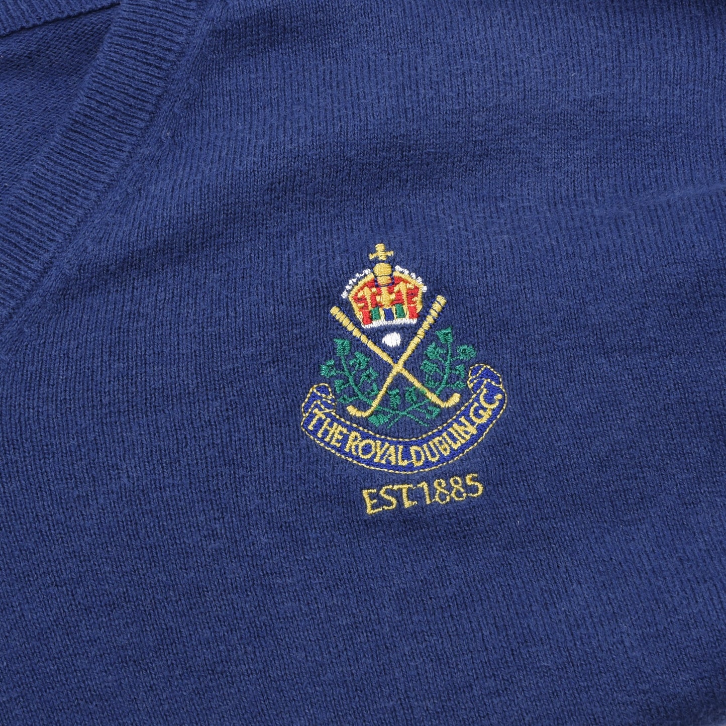 Peter Millar für The Royal Dublin GC Baumwoll-/Kaschmirpullover Größe XL Brust 63cm – Blau