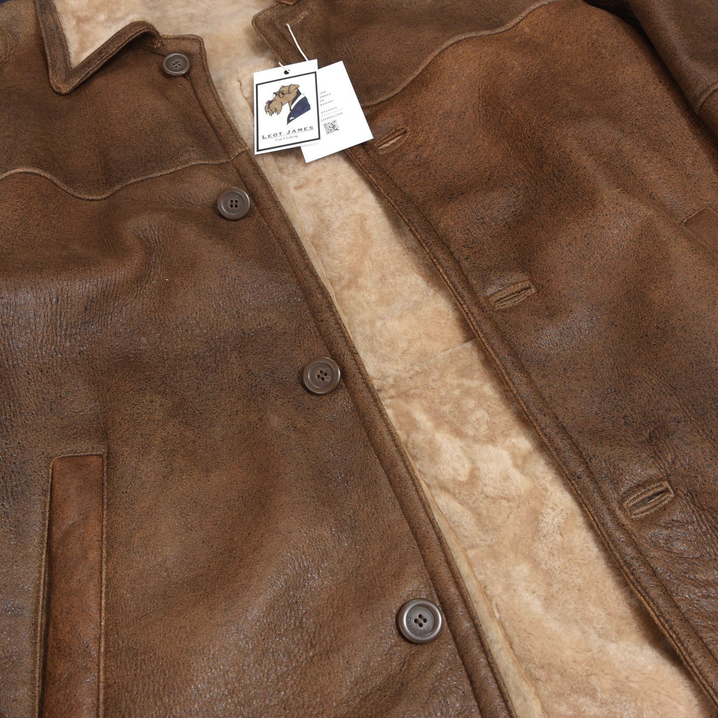 Trapper Shearling Coat Size 54 - Brown