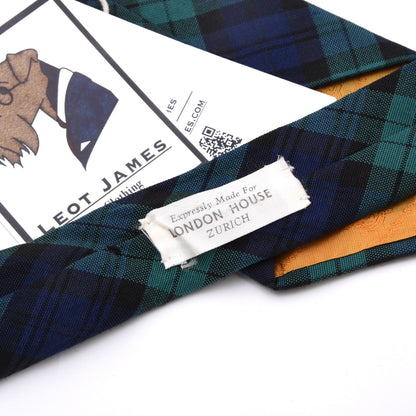 Atkinson's Vintage Irish Poplin Wool-Silk Tie Made in Ireland - Blackwatch