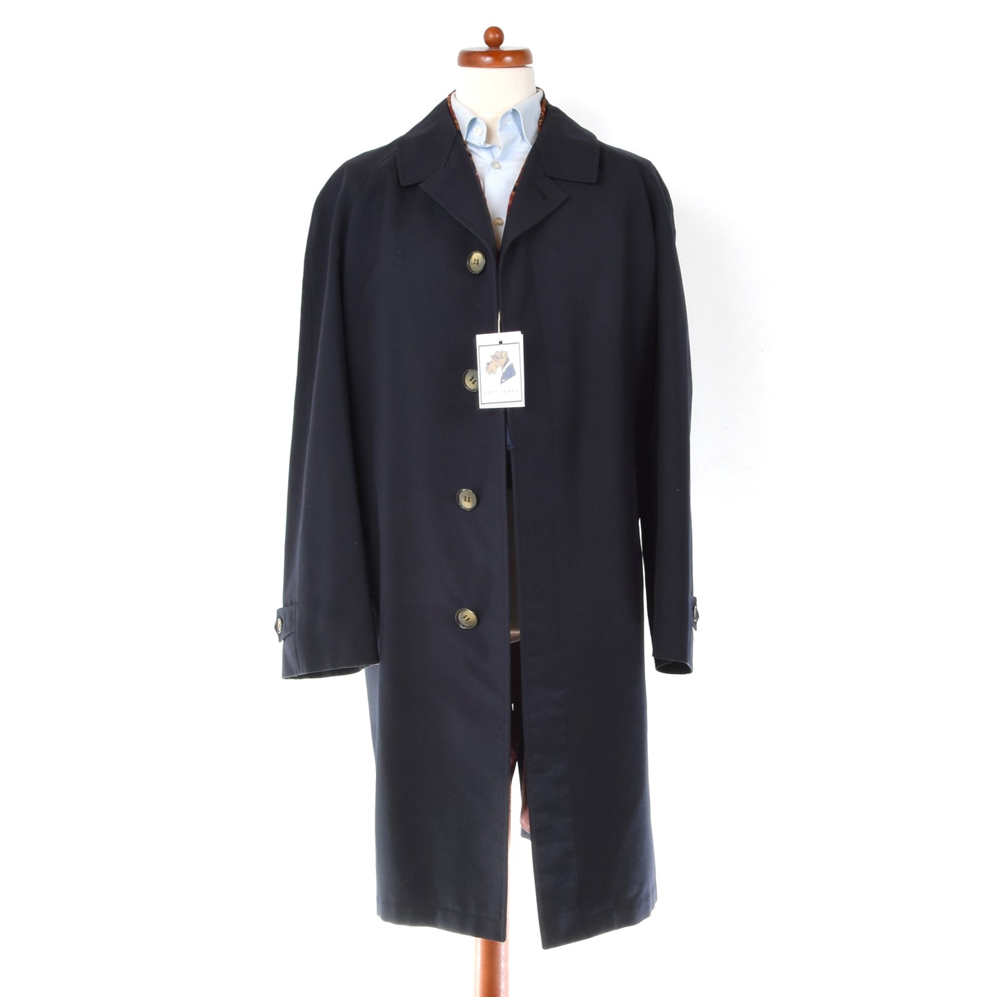 Wilhelm Silbernagl Bespoke Trench Coat ca. 66.5cm - Navy Blue