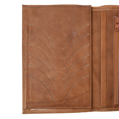 Giudi Leather Travel Wallet - Brown