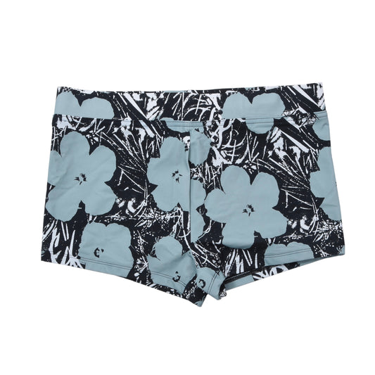 Neue Andy Warhol x Calvin Klein Badeshorts, Größe M – Blau Hibiskus