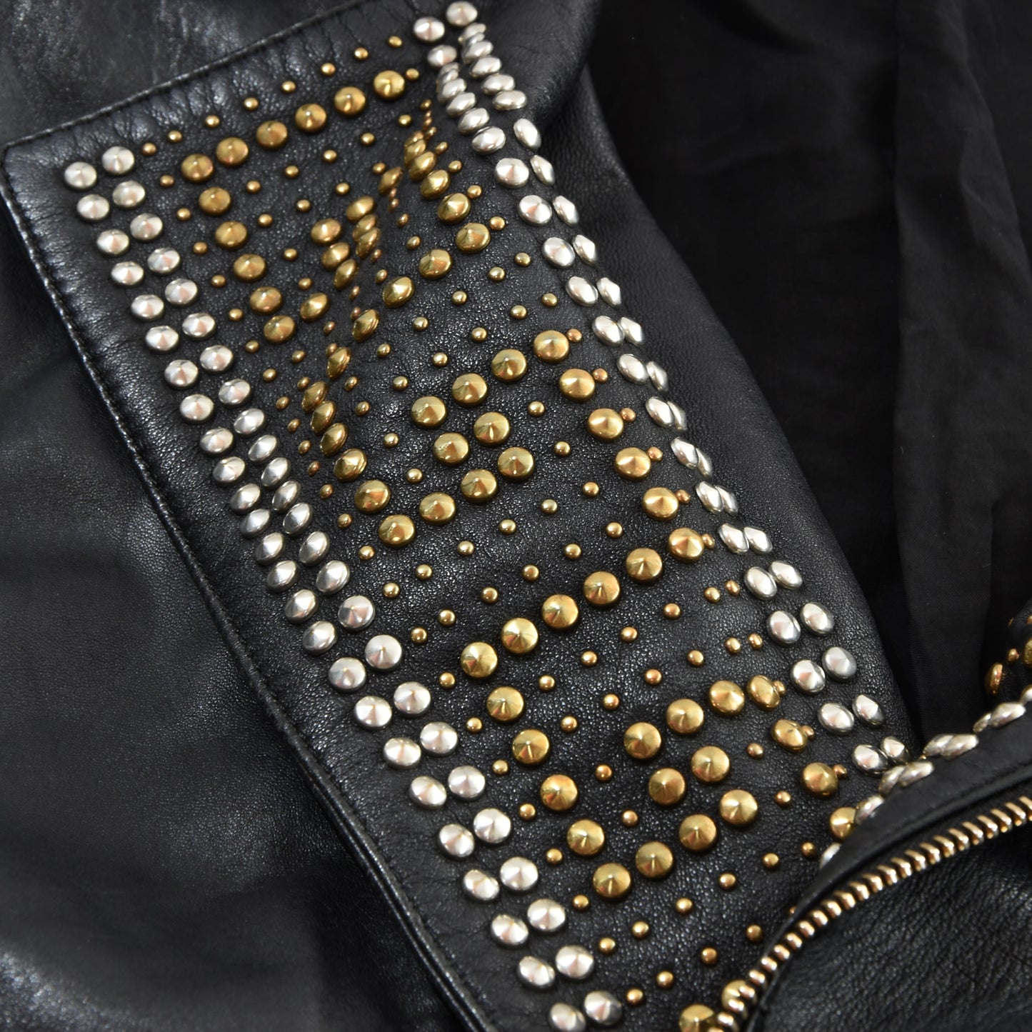 Versace x H&M Studded Leather Jacket Size L - Black