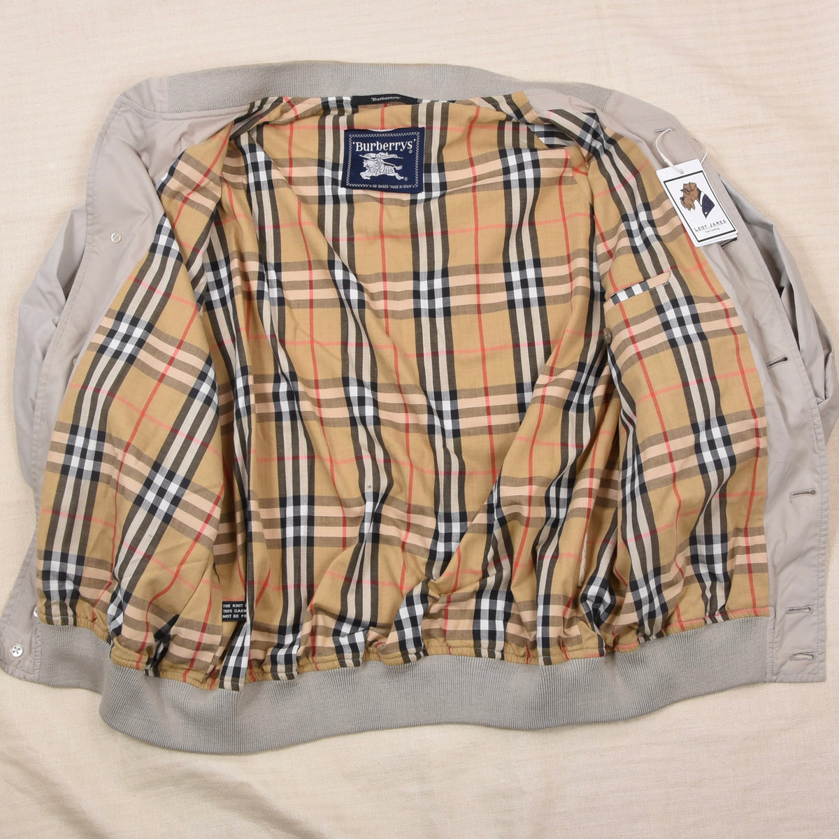 Vintage Burberrys Blouson/Jacke Gr. 52 Made in Spain - Beige-Grau