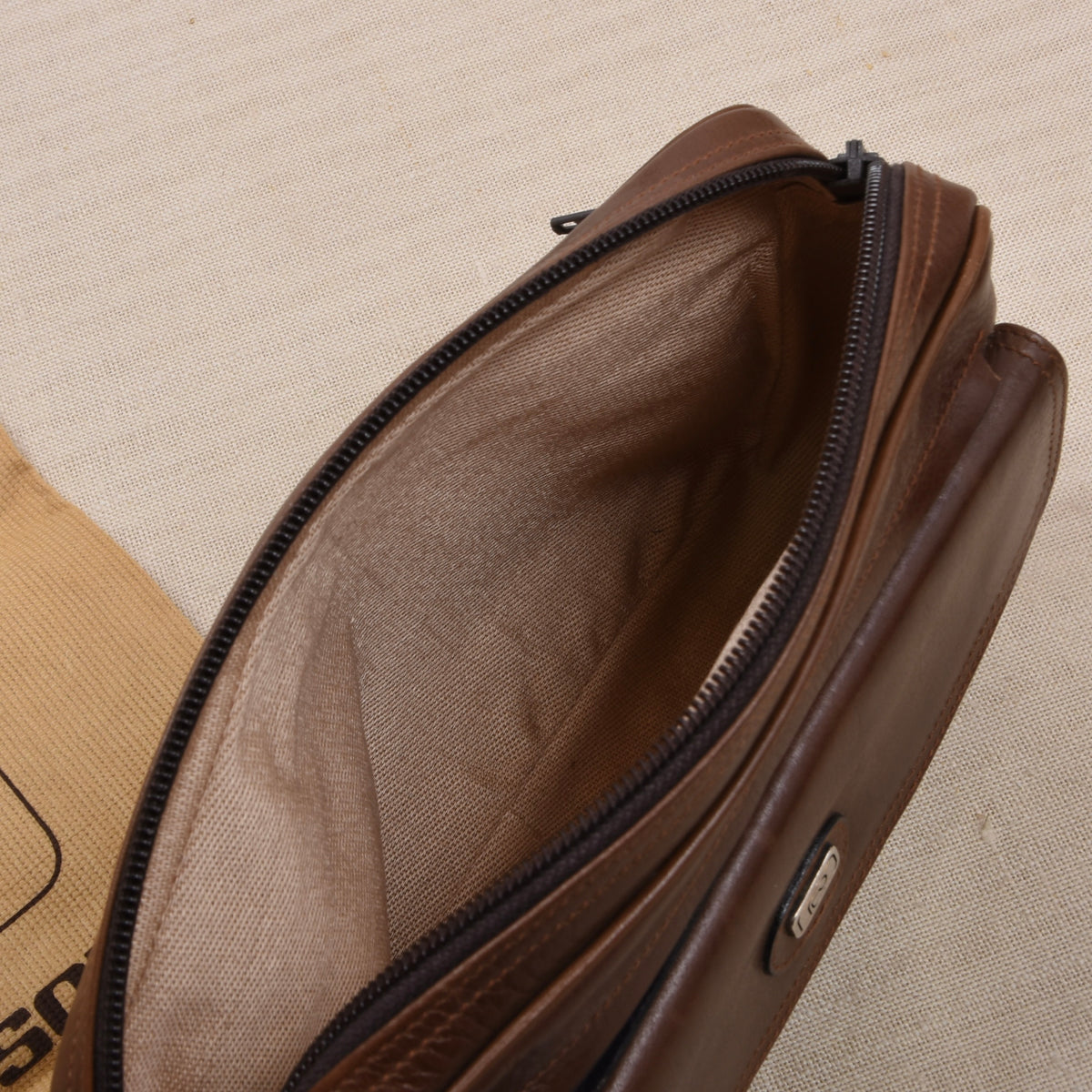 NOS Pakerson Leder Reiseorganizer  ca. 24,5cm - Braun