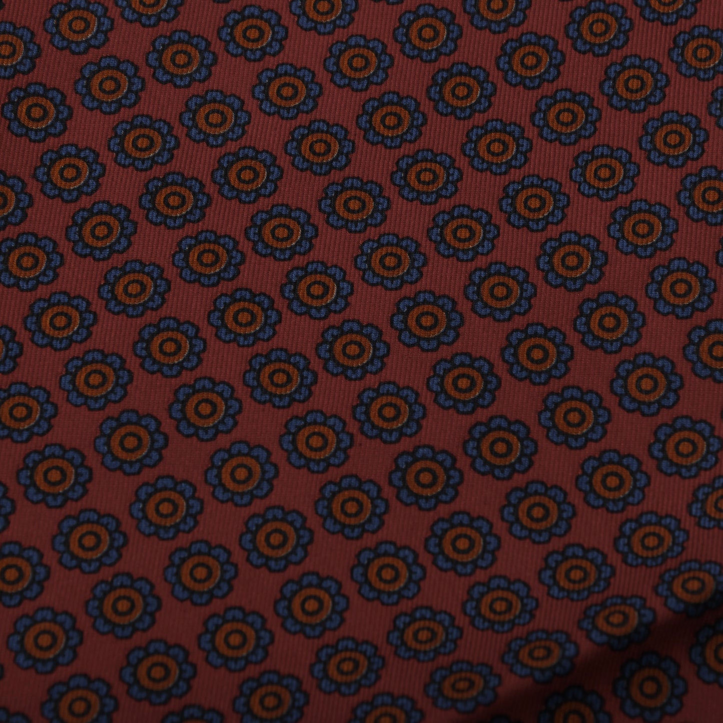 Ancient Madder Silk Scarf ca. 88.5cm - Neat Floral