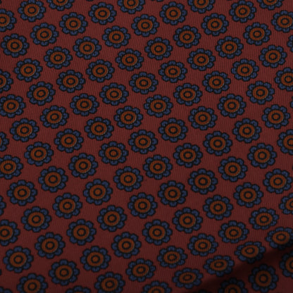 Ancient Madder Silk Scarf ca. 88.5cm - Neat Floral