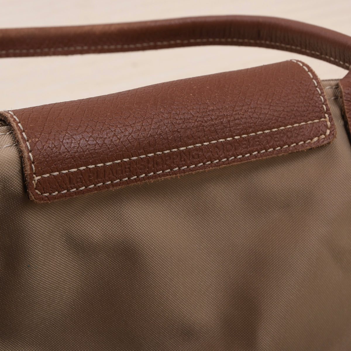 Longchamp Paris Le Pliage „Shopping“ Tasche ca. 37cm – Beige