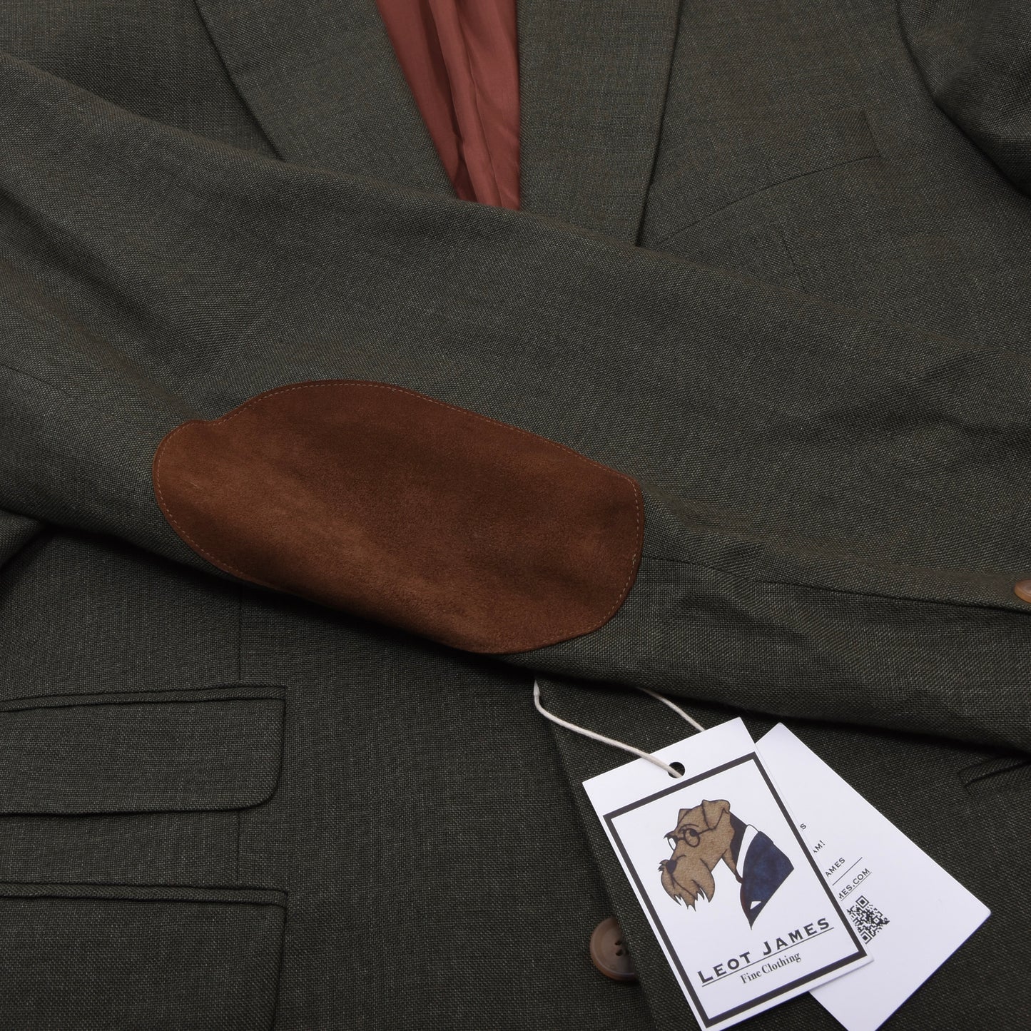 Charles Robertson Leinen-Woll-Jacke Größe 50 Brust ca. 56cm - Grün