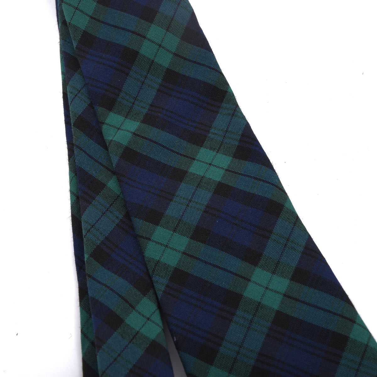 Atkinson's Vintage Irish Poplin Wool-Silk Tie Made in Ireland - Blackwatch