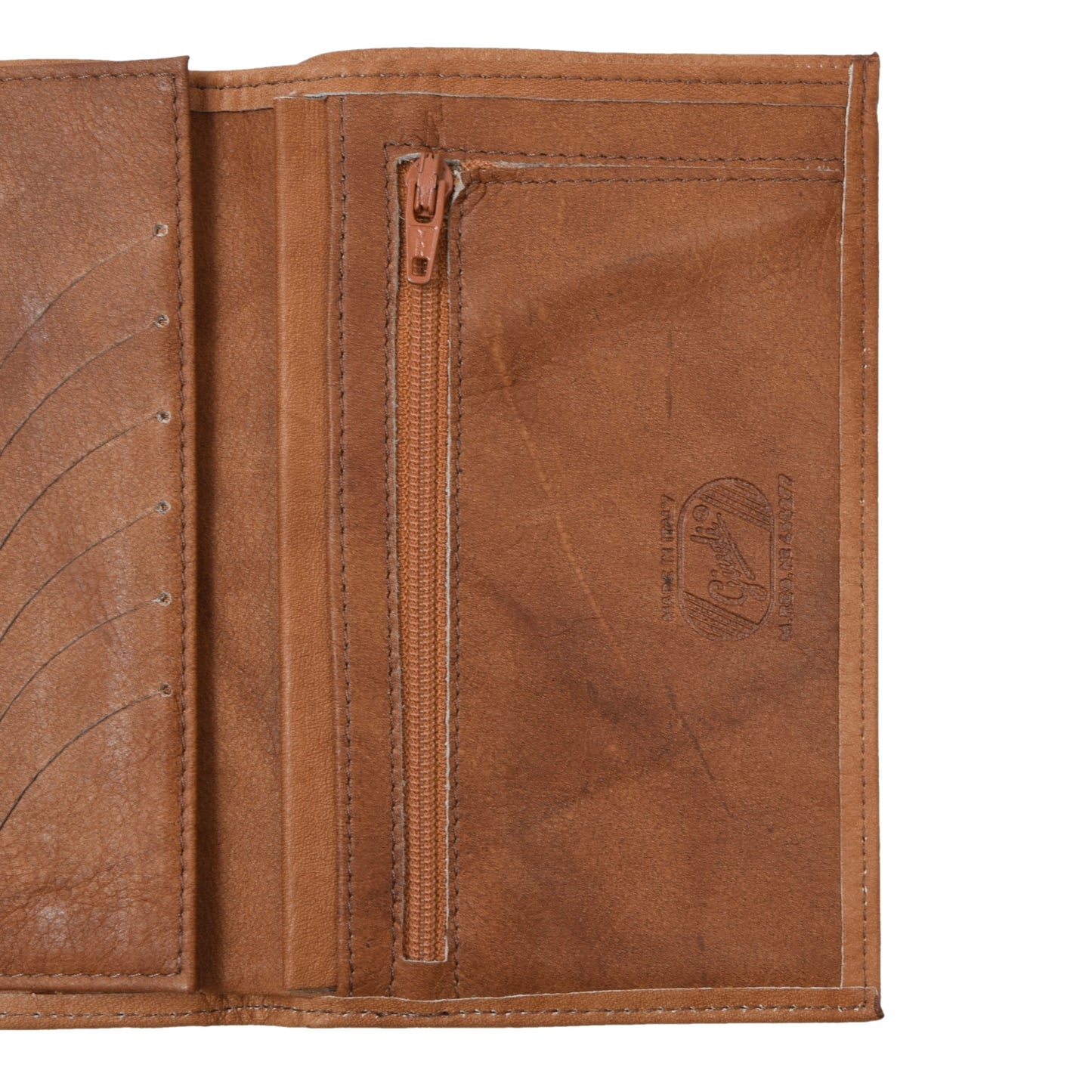 Giudi Leather Travel Wallet - Brown