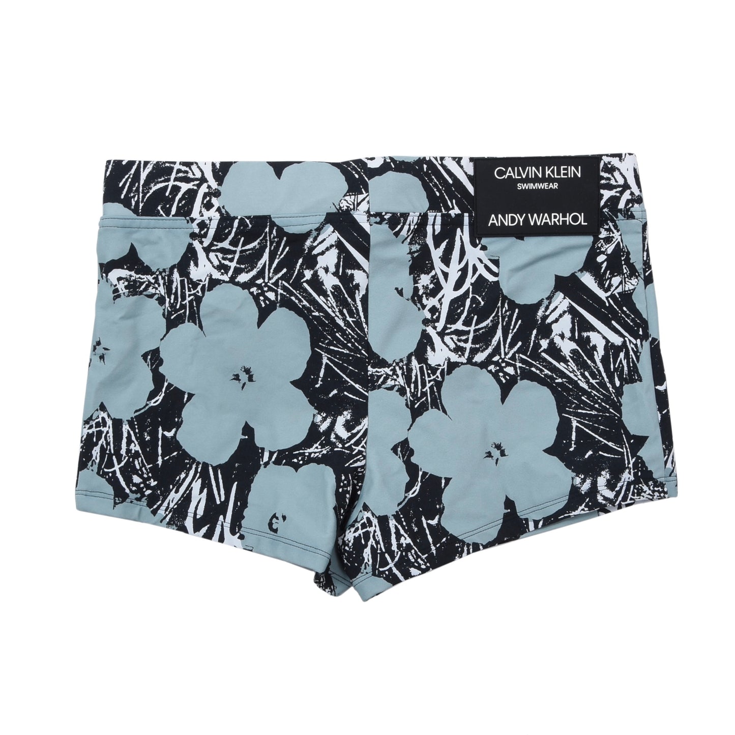 Neue Andy Warhol x Calvin Klein Badeshorts, Größe M – Blau Hibiskus