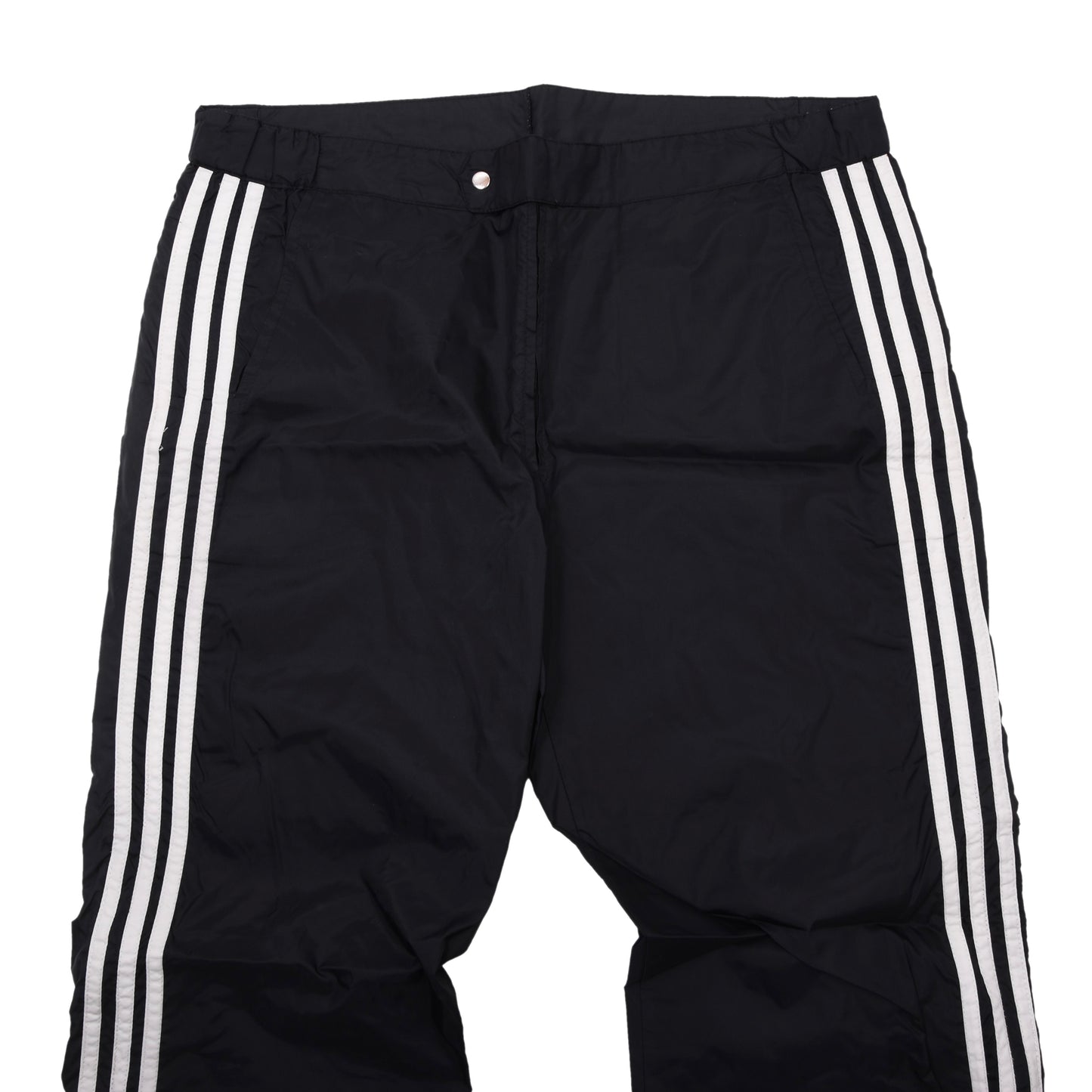 Vintage 80er Adidas Nylon-Regenhose Größe D50 ca. 48cm - Schwarz