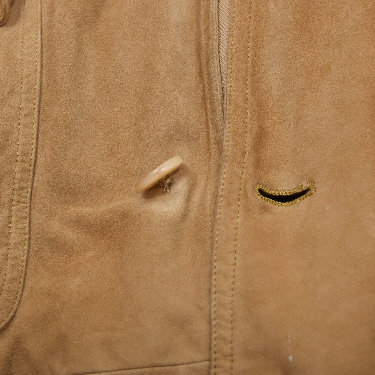 Vintage Bally Wildleder Blouson/Jacke Made in France Größe 50 Brust ca. 61,5cm - Hellbraun