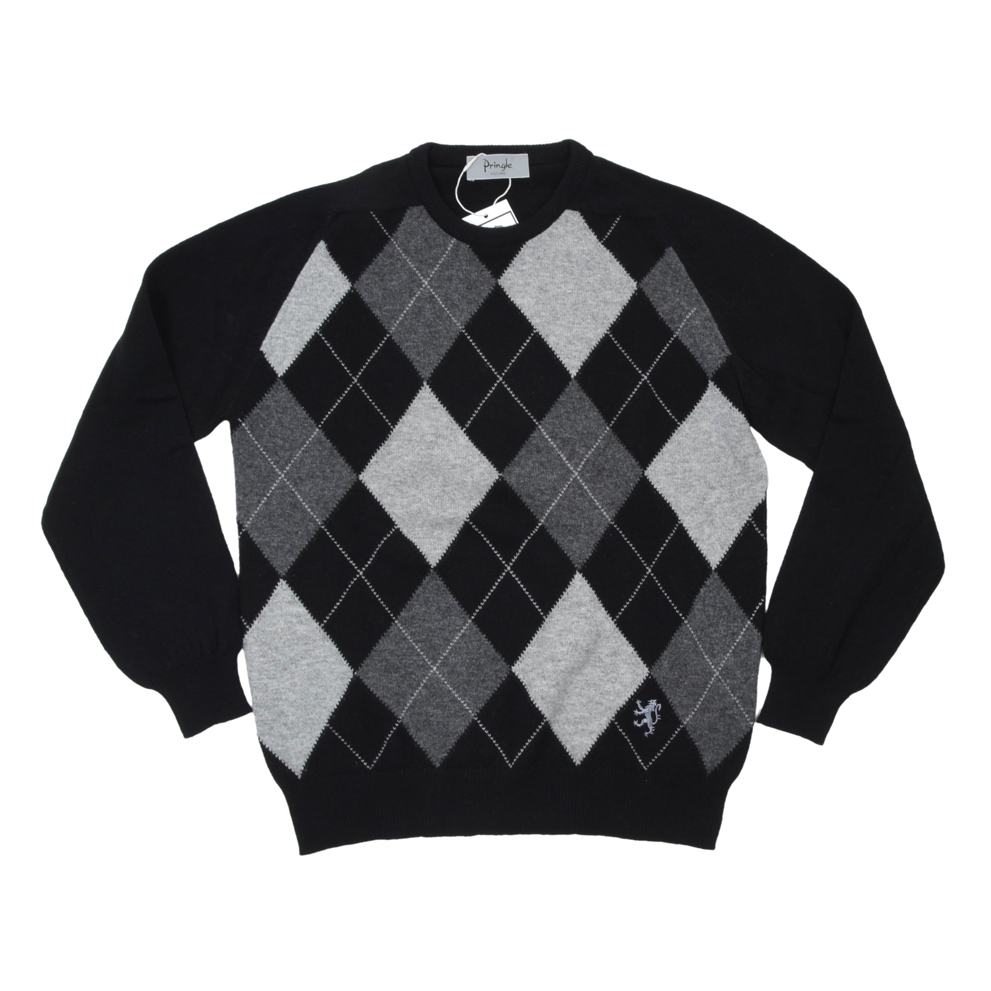 Pringle of Scotland Wool Argyle Sweater Size S Black – Leot James