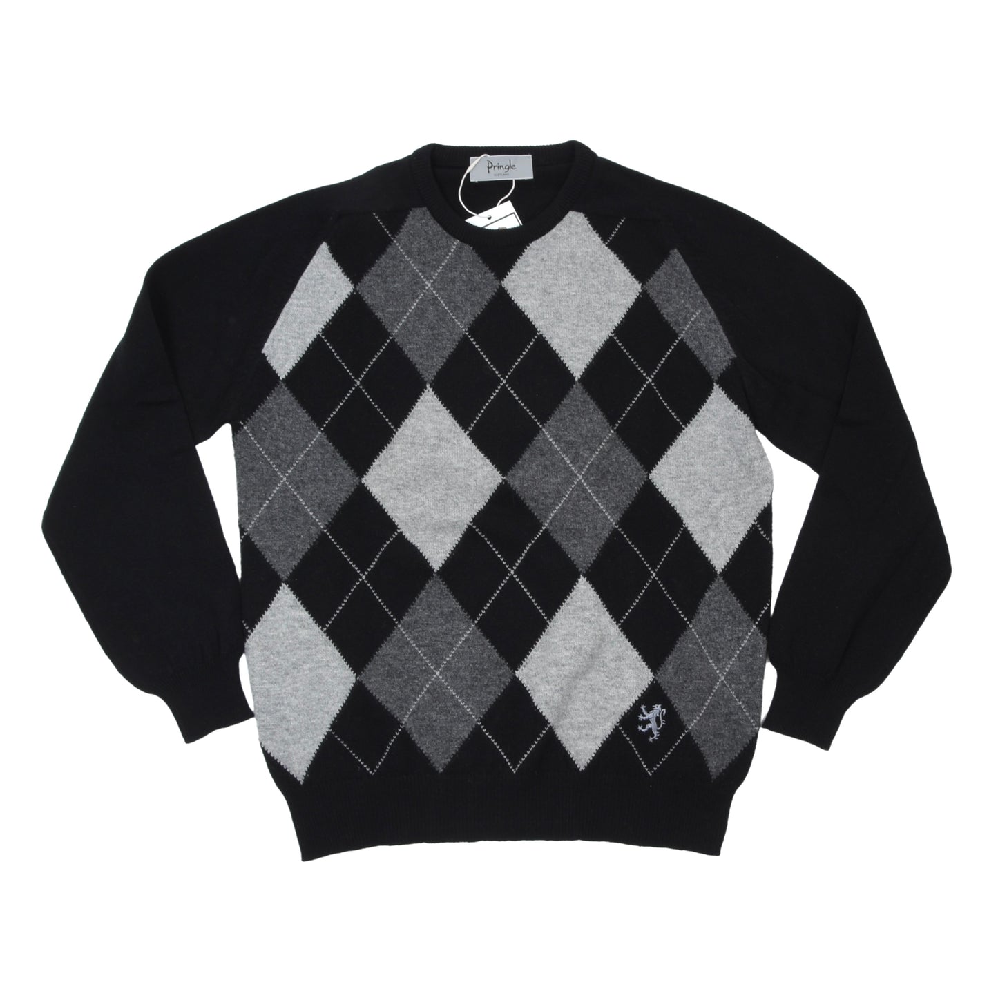 Pringle of Scotland Wool Argyle Sweater Size S - Black