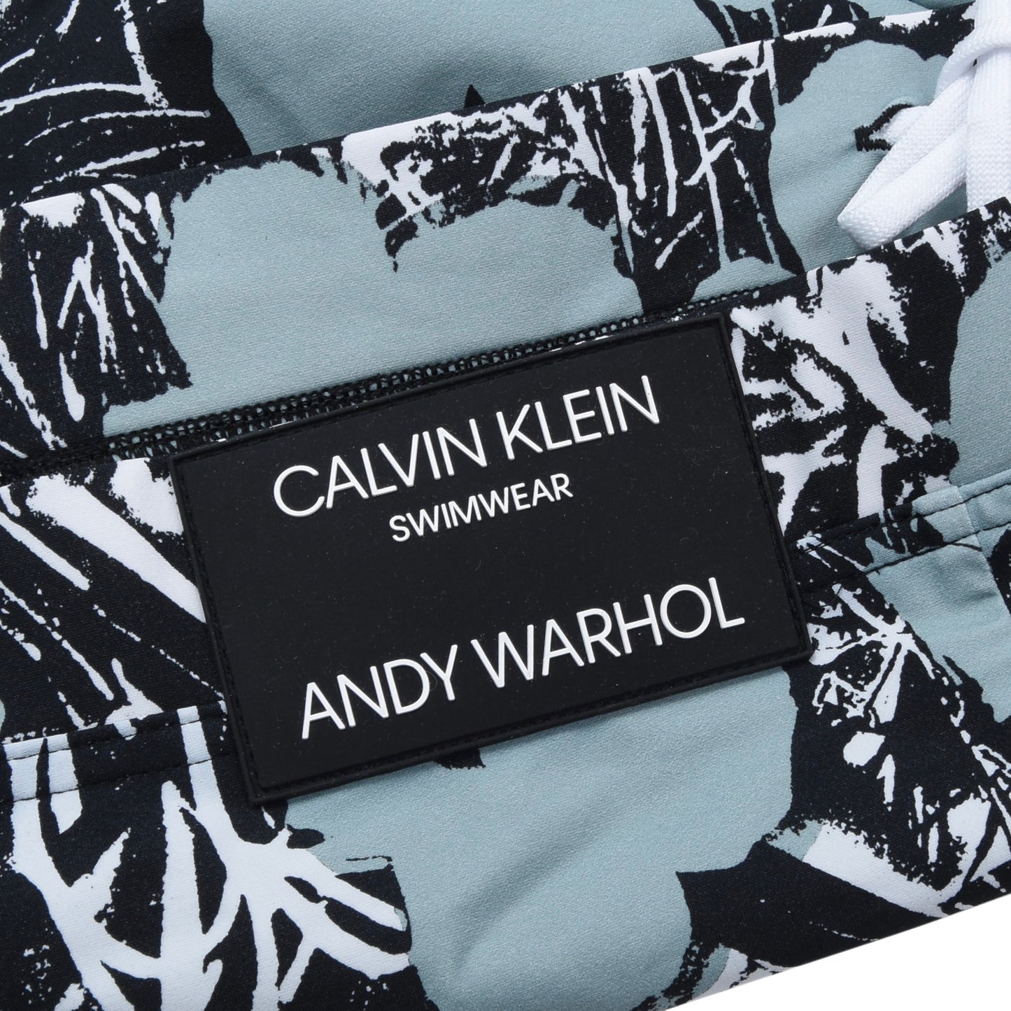 Neue Andy Warhol x Calvin Klein Badeshorts, Größe M – Blau Hibiskus