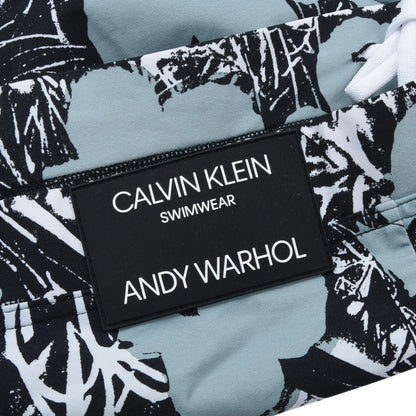 Neue Andy Warhol x Calvin Klein Badeshorts, Größe M – Blau Hibiskus