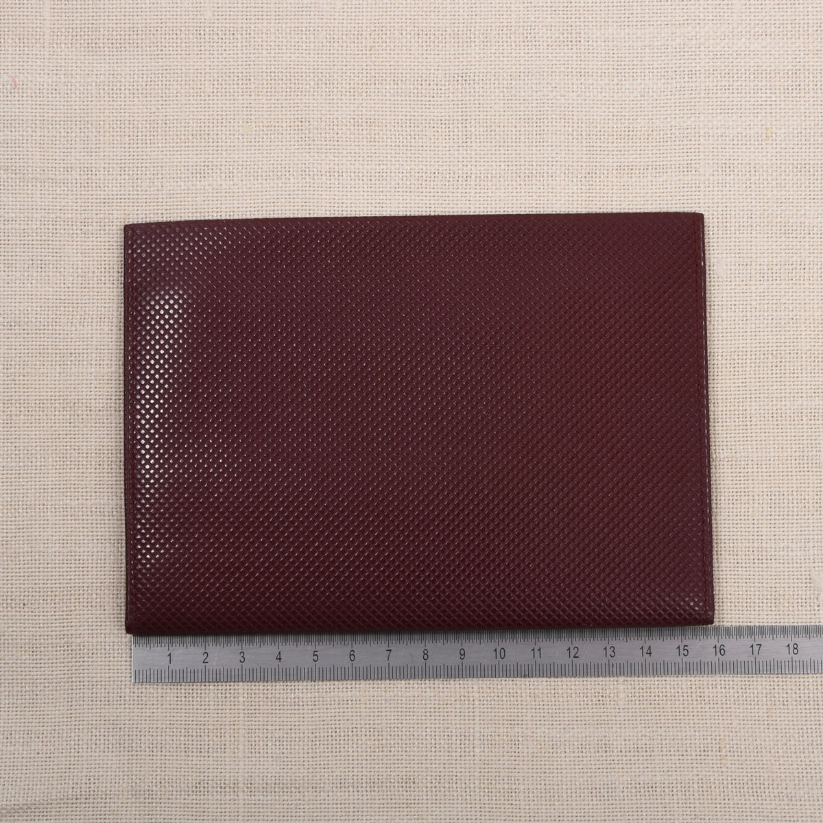 NOS Luxus Leder Reisebrieftasche ca. 11cm - Schwarz