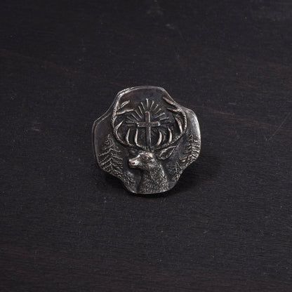 9x .800 Silver Trachten Buttons ca. 19.74g - Hunting Motif