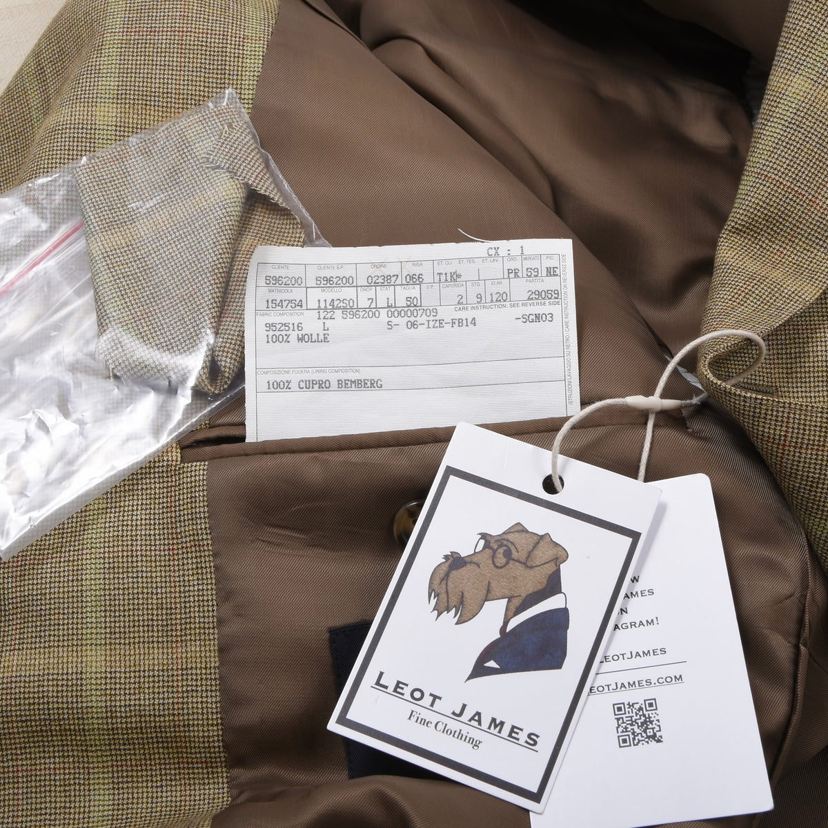 NWD Ermenegildo Zegna Trofeo Wolle Sakko Gr. 50L - Plaid