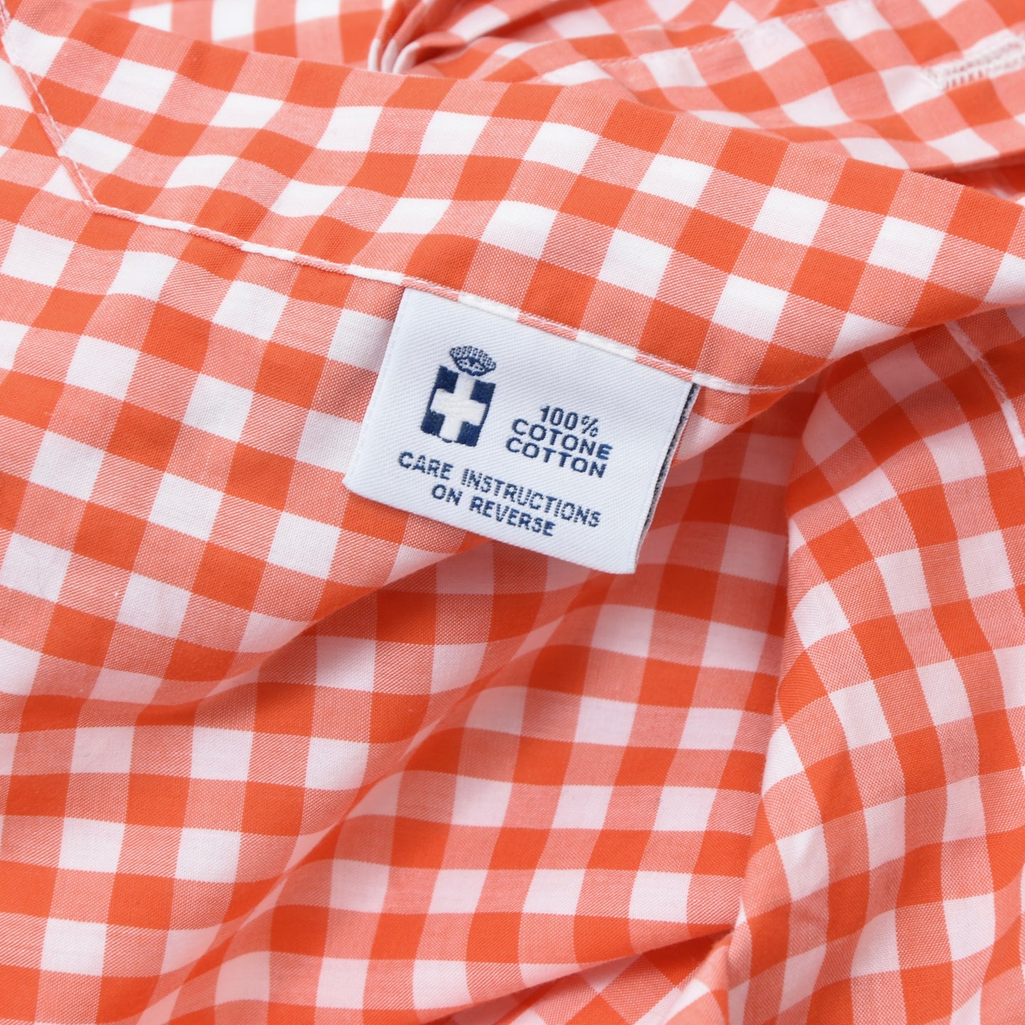 Truzzi Milano Shirt Size 40/15 3/4 - Orange & White