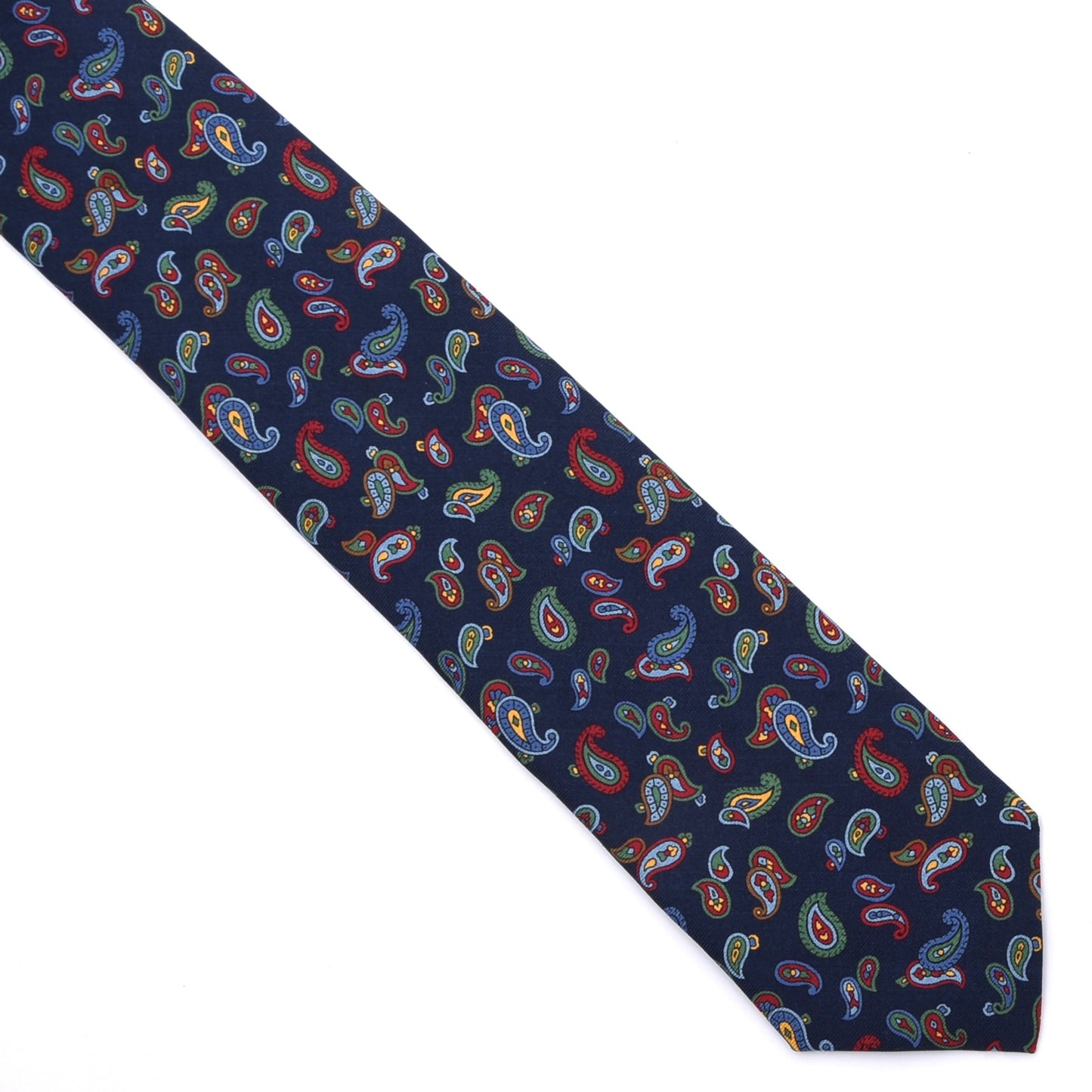 Hemley Seidenkrawatte ca. 148.5cm/7.5cm - Navy Paisley