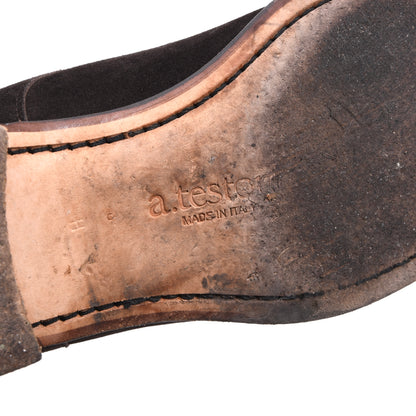 A. Testoni Suede Shoes Made in Italy Size 8 - Chocolate Brown