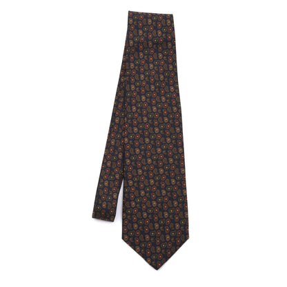 Phoenix Ancient Madder Seide Krawatte 143cm - Marineblau Paisley
