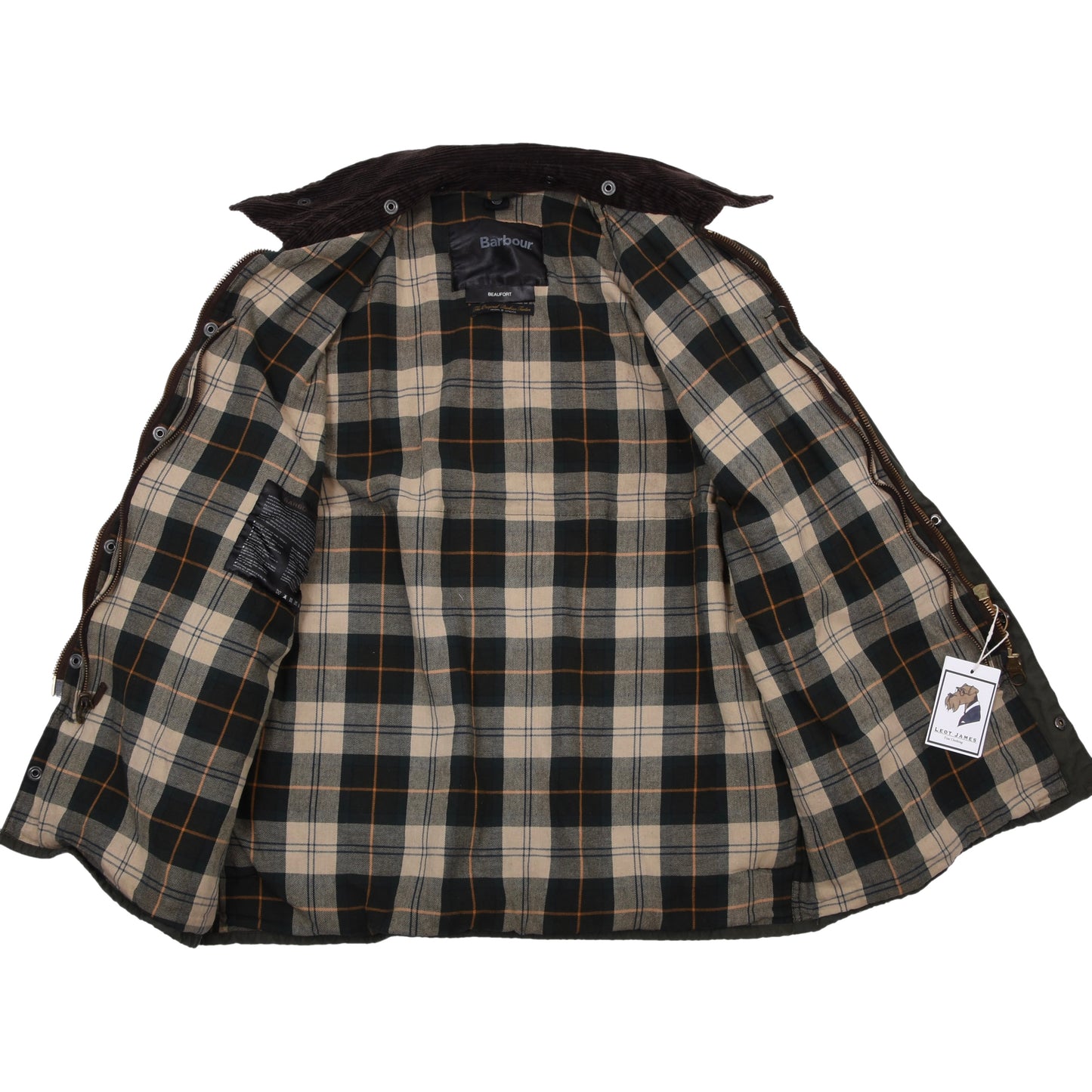 Barbour Beaufort Waxed Jacket Size 42 Chest ca. 61cm - Green