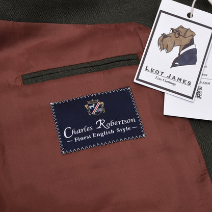 Charles Robertson Leinen-Woll-Jacke Größe 50 Brust ca. 56cm - Grün