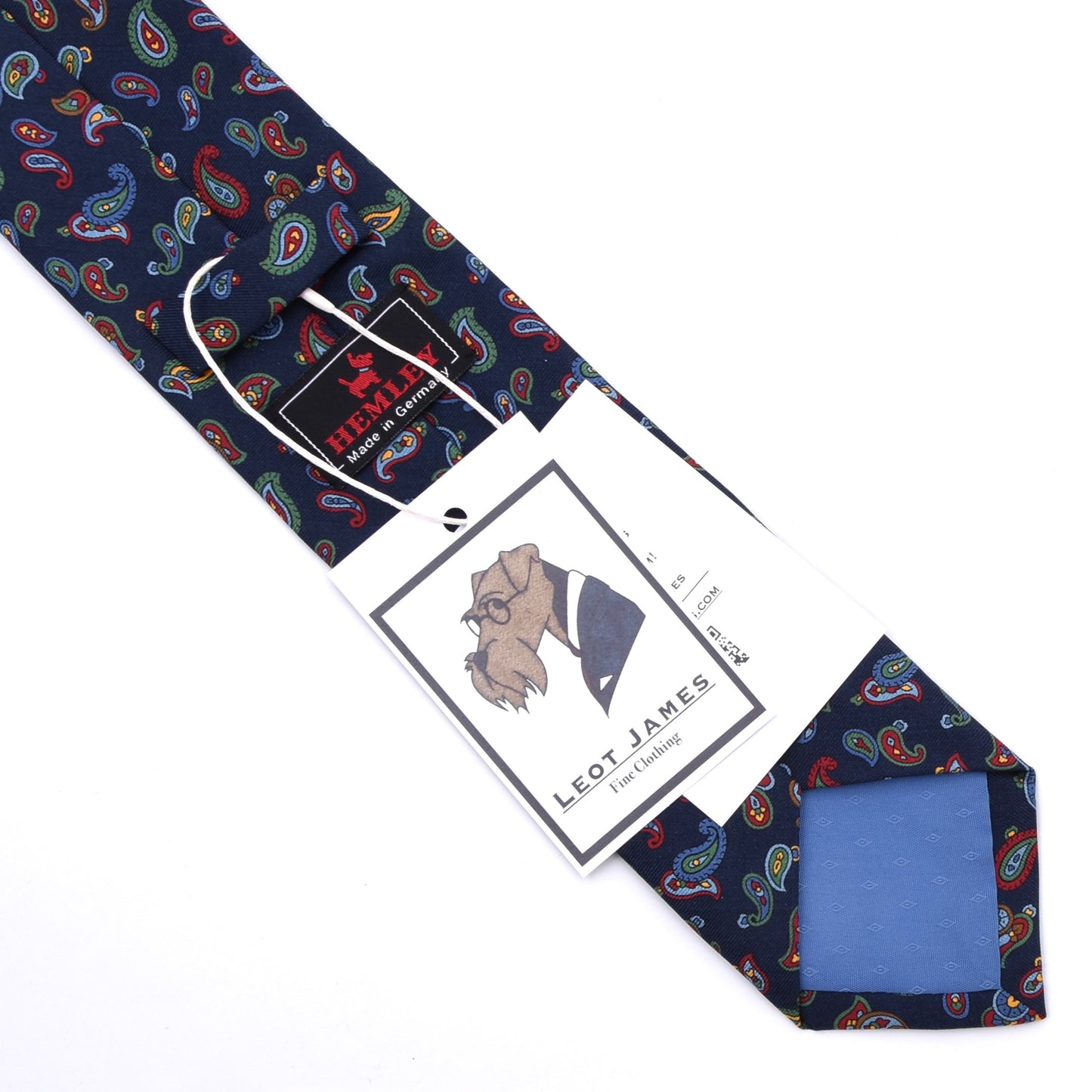 Hemley Seidenkrawatte ca. 148.5cm/7.5cm - Navy Paisley