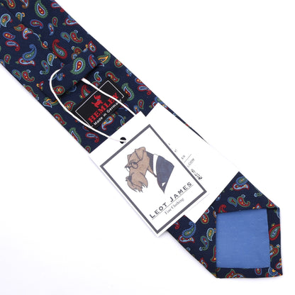 Hemley Seidenkrawatte ca. 148.5cm/7.5cm - Navy Paisley
