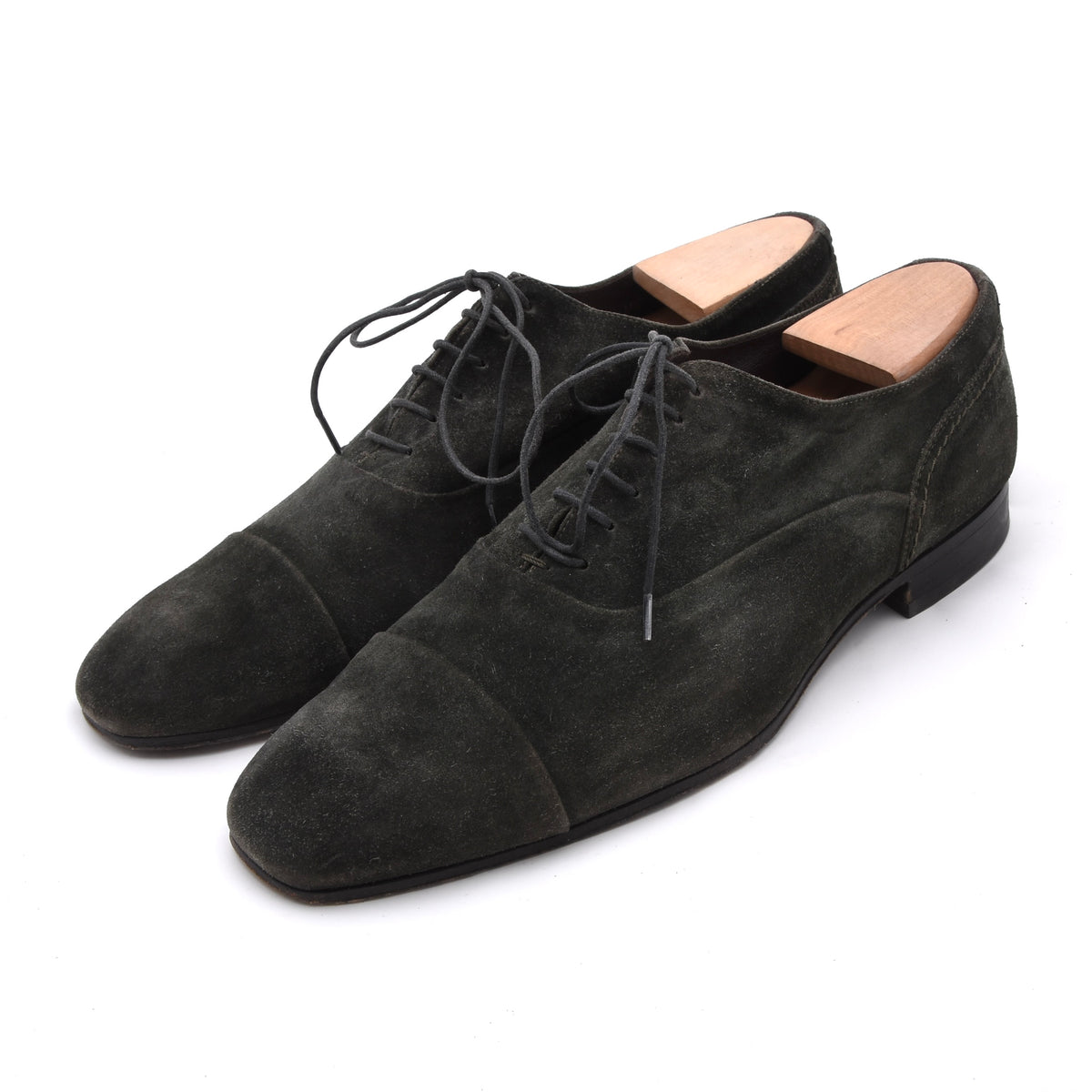 Z Zegna Wildleder Schuhe Gr. EU 7 / US 8 Made in Italy - Grün