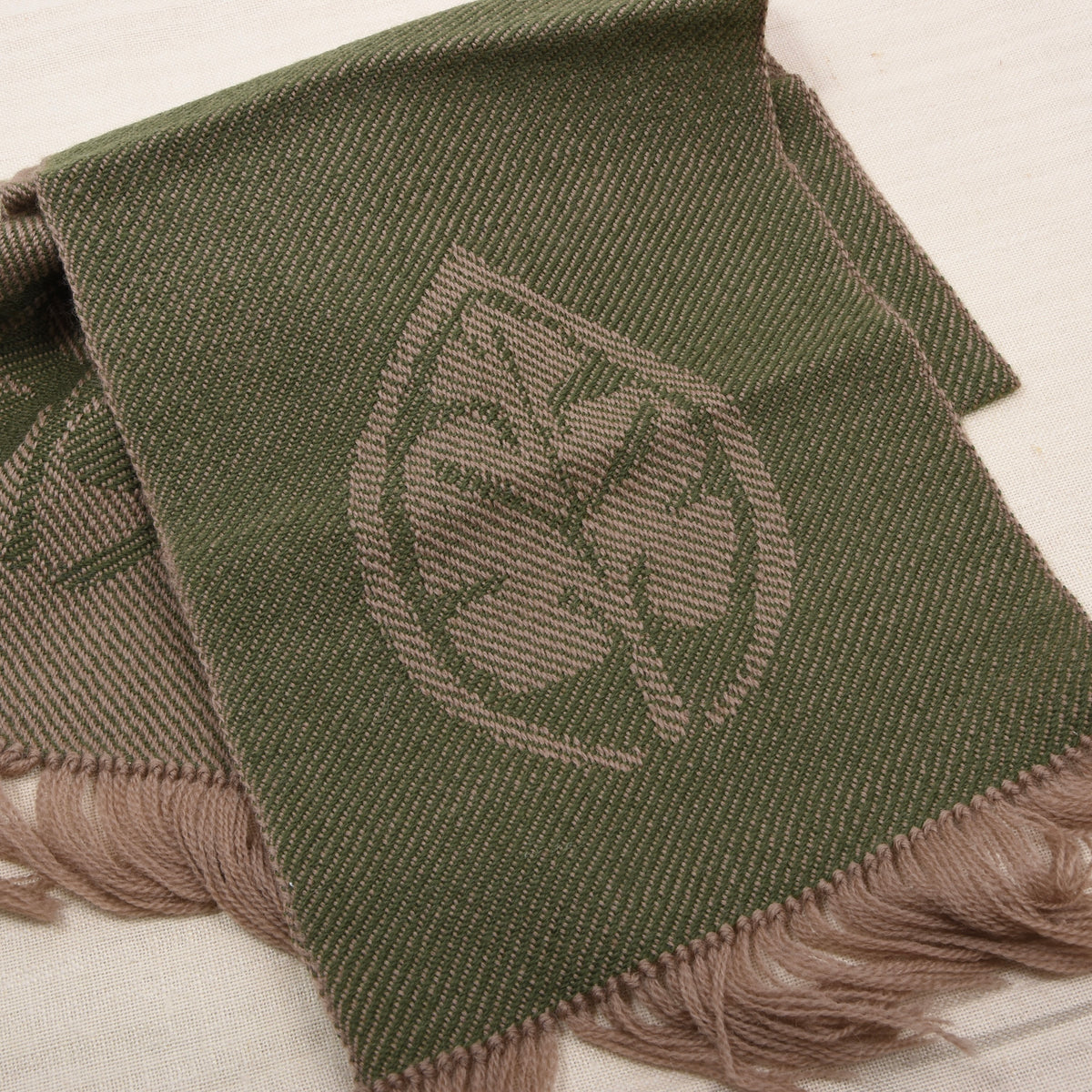 NOS Handwoven Wool Scarves x2 Made in Switzerland ca. 120cm