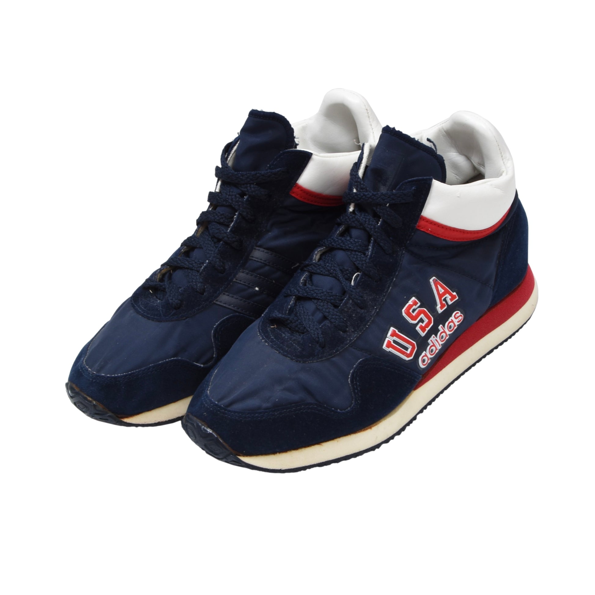 Vintage Adidas USA Spirit of the Games Sneakers Size 6 - Navy Blue Leot James Vintage Adidas USA Spirit of the Games Sneakers Size 6 - Navy Blue Leot James