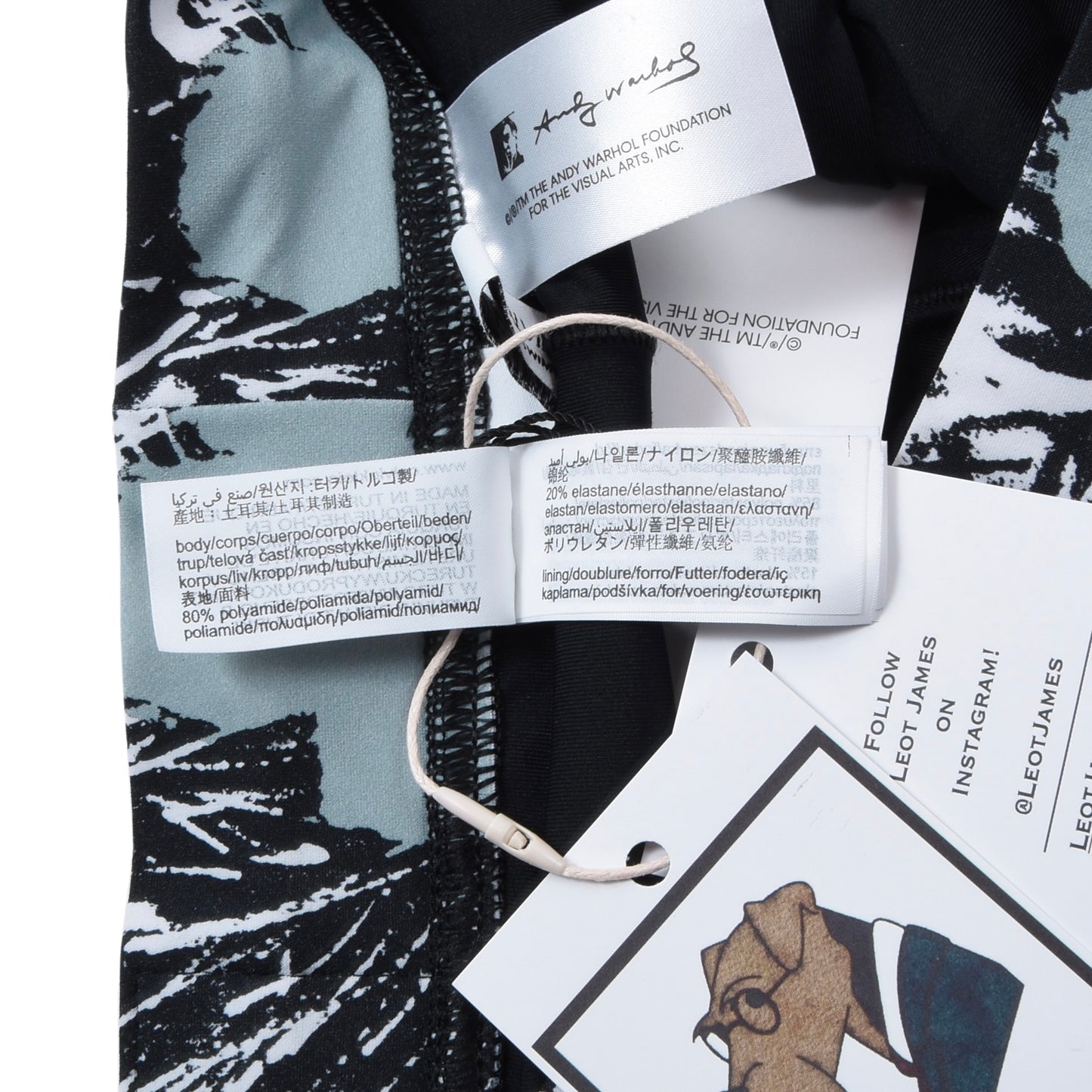 Neue Andy Warhol x Calvin Klein Badeshorts, Größe M – Blau Hibiskus