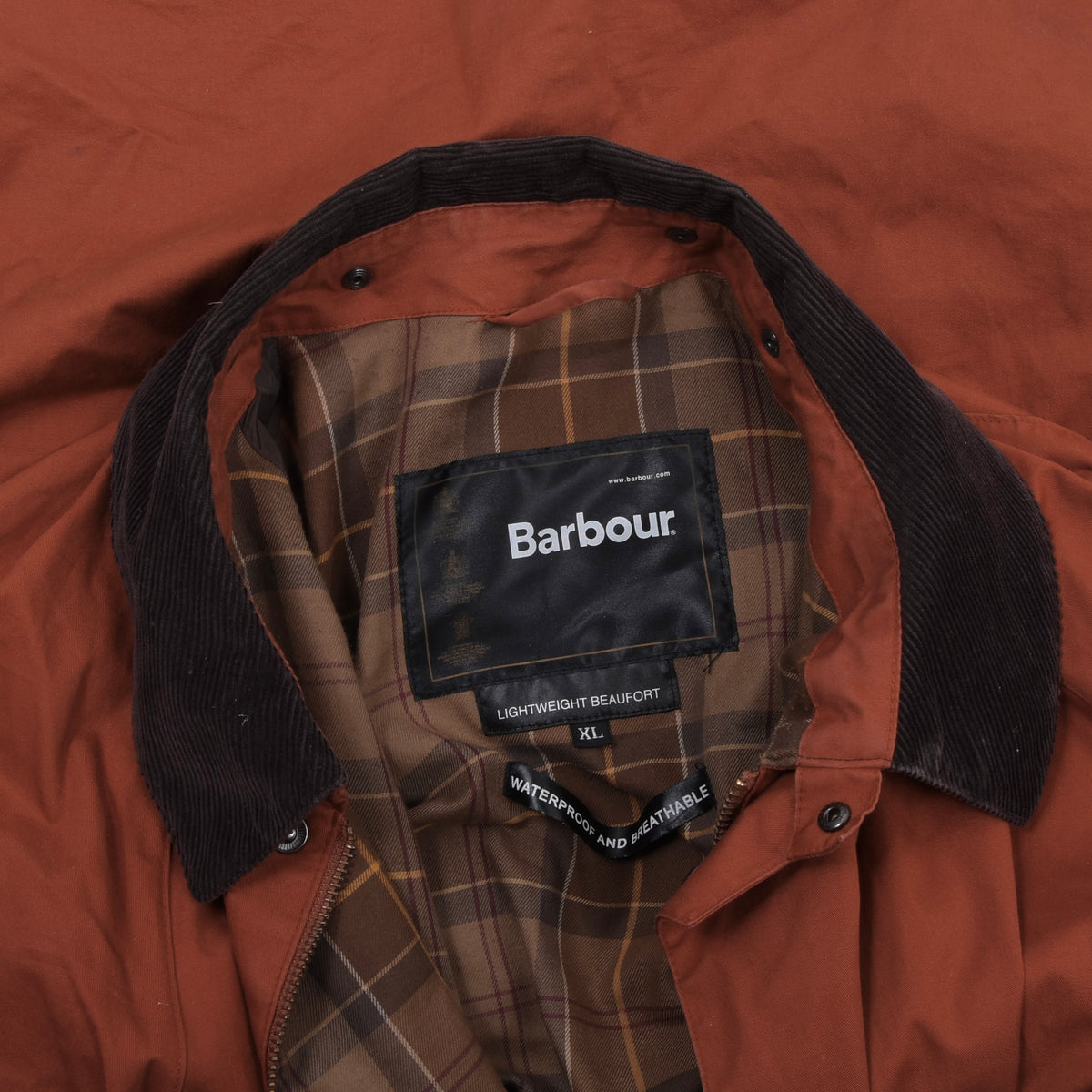 Barbour A973 Lightweight Beaufort Jacke Gr. XL - Orange