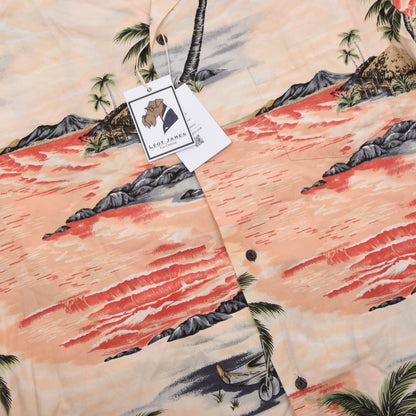 Royal Creations Aloha Shirt Size XL ca. 64cm Made in Hawaii - Palm Print