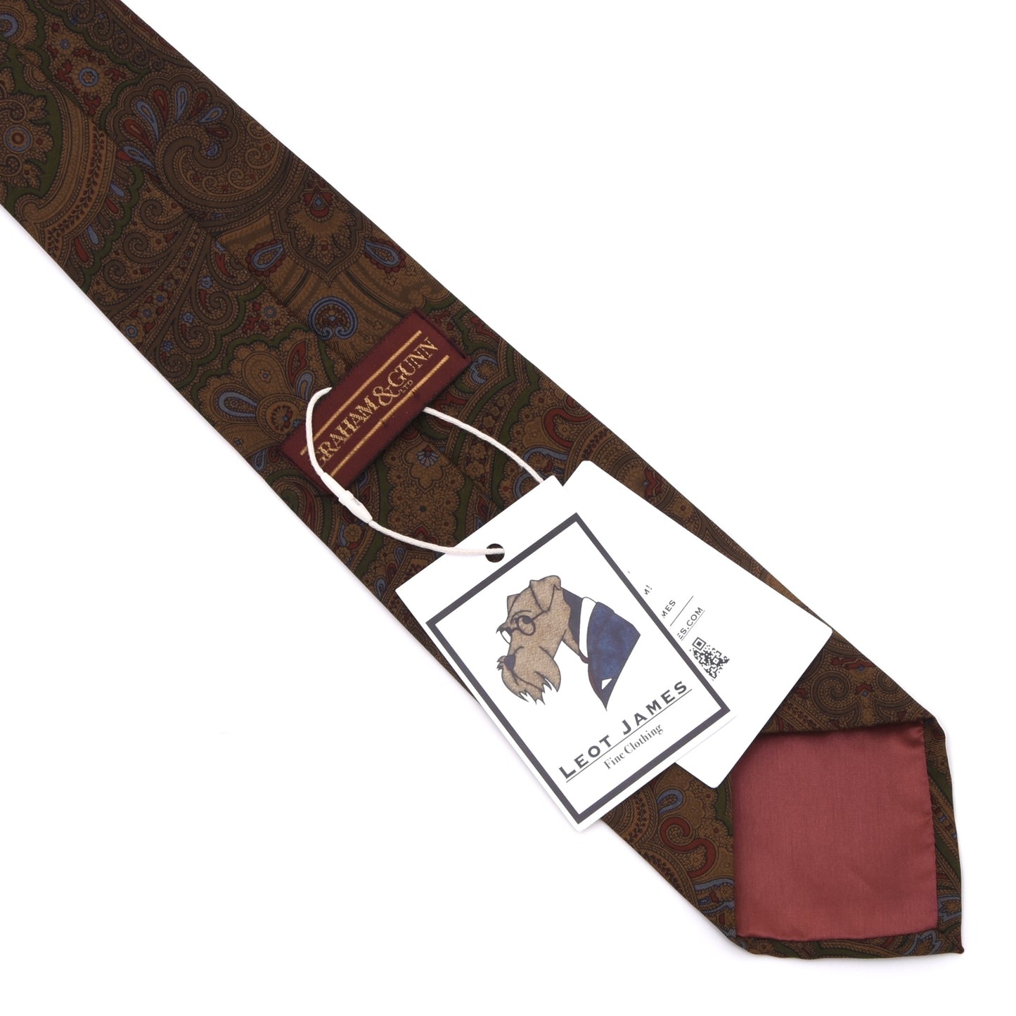 Graham & Gunn Ancient Madder Silk Tie Made in England - Paisley