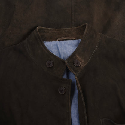 Walbusch Goat Suede Jacket Size 27  - Brown