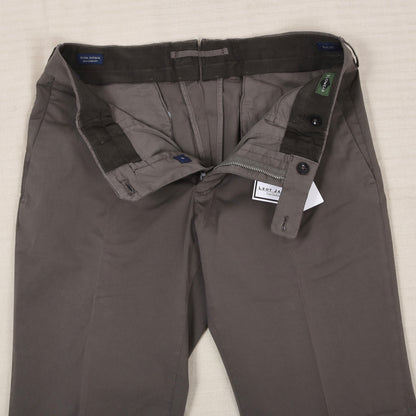 Incotex Royal Batavia High Comfort Hosen Gr. 46 Slim Fit - Grau-Braun