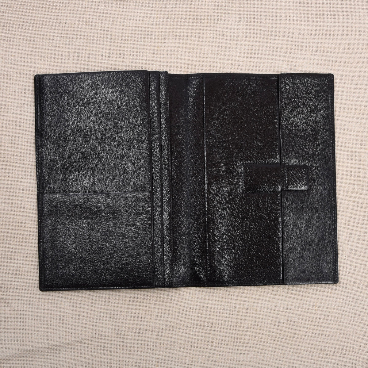 NOS Luxury Leather Travel Wallet Multi Pocket ca. 12cm - Black