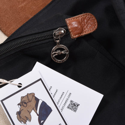 Longchamp Paris Le Pliage "Shopping" Tasche ca. 34cm Made in France - Schwarz