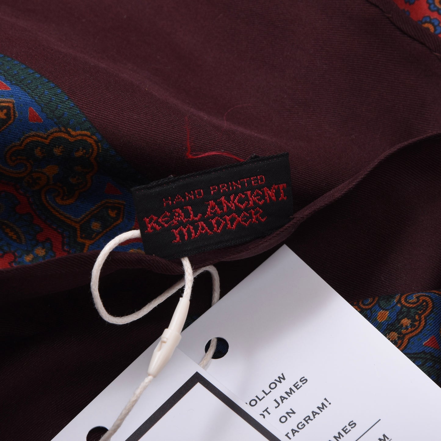 Ancient Madder Silk Scarf ca. 88.5cm - Neat Floral