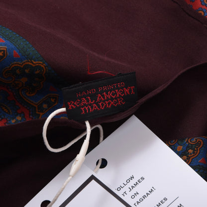 Ancient Madder Silk Scarf ca. 88.5cm - Neat Floral