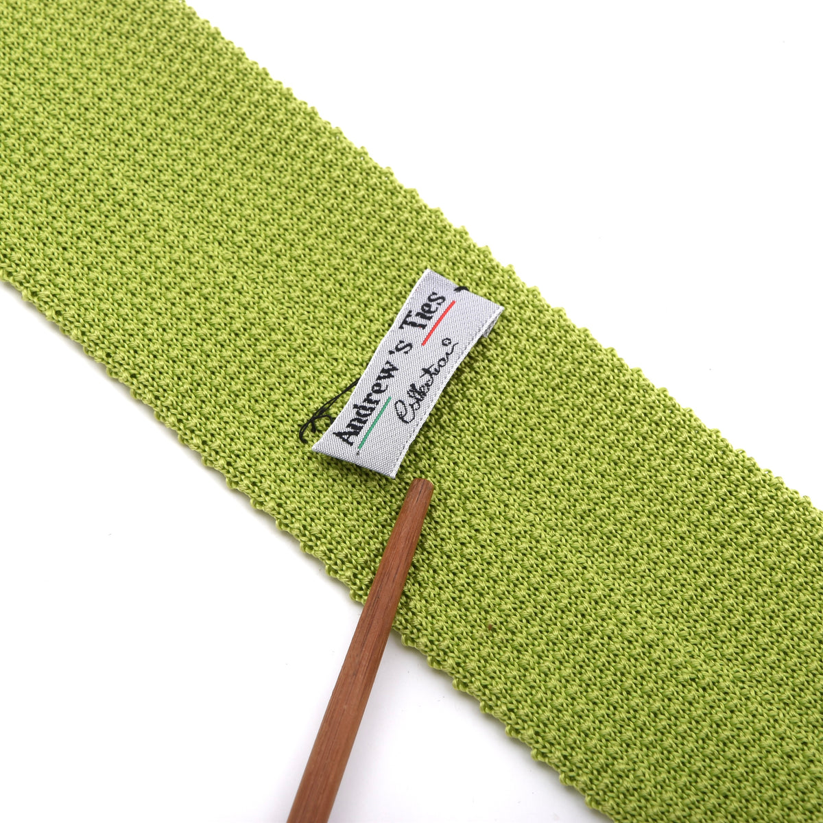 Andrew's Ties Silk Knit Tie Made in Italy - Green