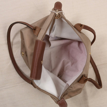 Longchamp Paris Le Pliage „Shopping“ Tasche ca. 37cm – Beige
